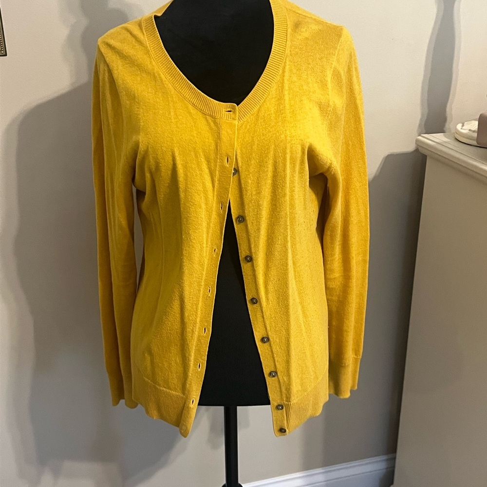 Sunny Yellow Women's Cardigan Sweater